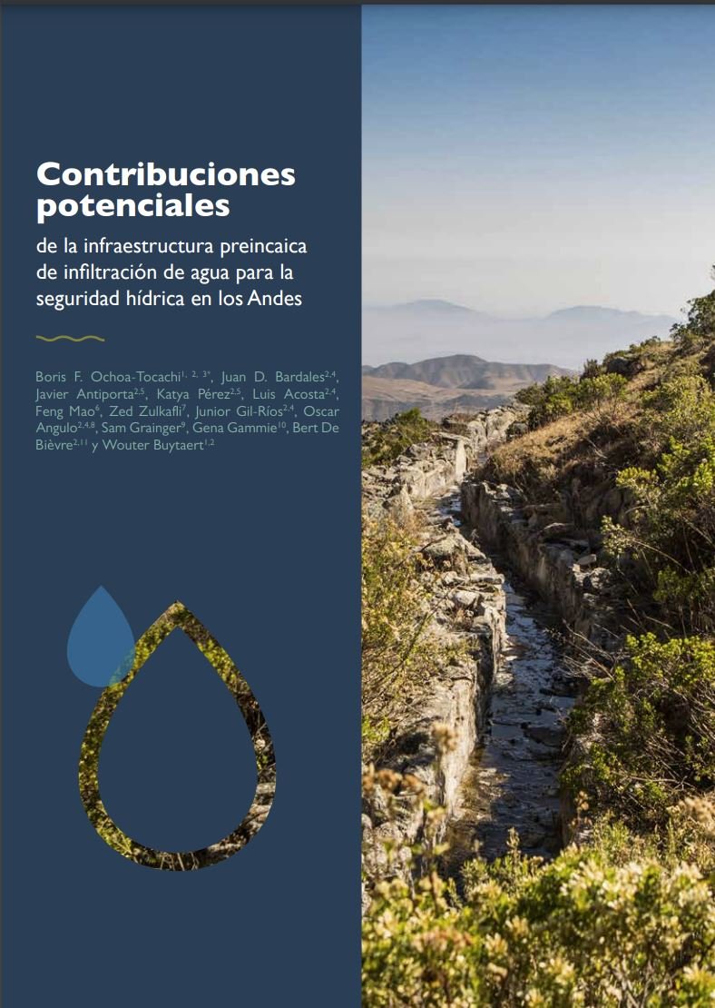 Contribuciones potenciales de la infraestructura preincaica de infiltración de agua para la seguridad hídrica en los Andes